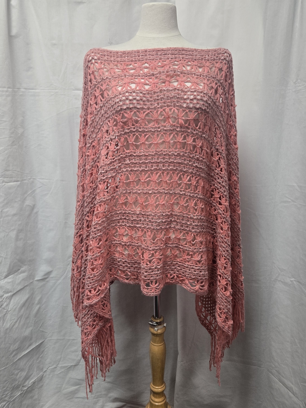Coco + Carmen Coral Fringe Poncho
